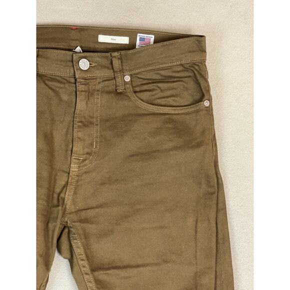 Noend Jeans Mens 31 Brown Brooklyn Slim Fit Stretch Mid Rise 5‎ Pocket Denim - Picture 3 of 16